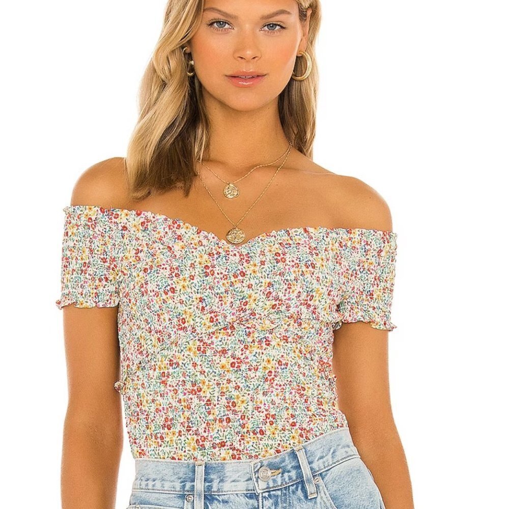BB Dakota Flower Bomb Top in Mint